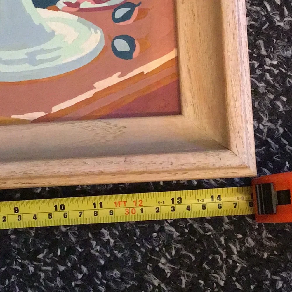 Vintage MCM Framed Paint by number still life RARE - Picture 8 of 8